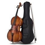 Ktaxon 4/4 Ebony Fitted Cello, Acou