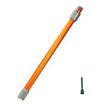 EZ SPARES Quick Release Extension Wand,Compatible for Dyson V7, V8, V10, and V11 Cordless Stick Vacuum Cleaner, Vacuum Wand Replacement,Spray Paint Aluminum Tube Pipe(Orange)