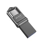 KEXIN USB C Memory Stick 128GB Type C 3.0 tick 2 in 1 Type C Flash Drive OTG Flash Drive USB C High Speed Pendrive For External Data Storage Android Smartphones (Honor, Xiaomi, Samsung), Car Black