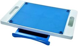 Karving King Meat Cutting Board with Juice Groove, Spikes, Drip Tray, Removable Cutting Board; Original Version - Blue