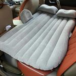 Go well Car Bed for Back Seat - Grey| Inflatable Bed with 2 Air Pillow & Air Pump | Universal Size | Portable Car Bed | Car Bed for Kids, Travel, Trips, Camping, Picnic, Pool & Beach