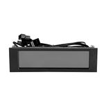 Richer-R PC Fan Controller,5-Fans Speed Controller CPU Temperature Sensor Computer Cooling Drive Bay Front LCD Panel