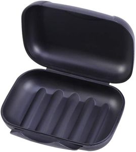 Travel Soap Drainers Soap Case Holder Container Soap Box Soap Holder Soap Dish Container Soap Holder Case,1PC Creative Portable Soap Bar Holder Soap Dish Container for Shower Travel Bathroom,Black