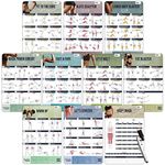 merka Workout Planner for Women - Set of 10 Posters, Wall Art, Instructional Fitness Guides, Ideal for Home or Gym