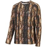 BASSDASH Men's Hunting Camo Performance Long Sleeve Shirt Fishing UPF50+ FS13M, Tree Trunk, Large