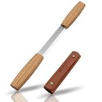 BeaverCraft Draw Knife Woodworking Tool 10.6cm Drawknife Wood Carving Knife with Leather Sheath DK2s for Shaping Wood, Detailing, Spoon Carving - Wood Carving Tools Whittling Knife for Wood Projects