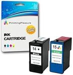 SET of 2 Remanufactured Printer Ink Cartridges for Lexmark Z2300, Z2310, Z2320, X2600, X2630, X2650, X2670 | Replacement for Lexmark 14 & 15