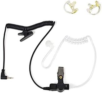 UAYESOK Écouteur de Casque de Surveillance de 2,5 mm pour récepteur/écoute Uniquement avec Tube de Bobine Acoustique à Couverture d'air et Une Paire d'embouts Moyens pour Radio Motorola Yaesu Kenwood