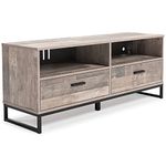 Signature Design by Ashley Neilsville 60" Medium TV Stand, Light Brown