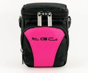 The TGC ® Hot Pink & Black Deluxe Compact Shoulder Carry Case Bag for The Vivitar XVN-5 Camcorder