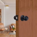 Godrej Keyed Cylinder Lock | Single Panel Door Lock | Suitable for Bedroom Doors & Inter-Connected Doors for Commercial Space | Backset 70mm | Matte Black finish | Door Thickness 32mm to 45 mm | 3Keys