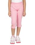 OCEAN RACE Girls's Cotton Capri(OCR-Pink-10263-10-11YRS)