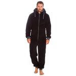 Mens OneZee Snuggle Fleece Onesie 31B1480 Black M-L