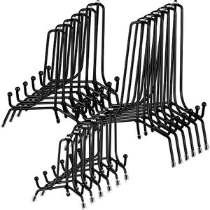 Chumia 18 Pcs Anti Slip Plate Stands for Display Plate Holder Display Stand, Black Iron Easel Plate Holder Picture Frame Holder Stand for Display Decorative Plate Photo Tabletop Artwork (4, 6, 8 Inch)