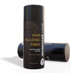 IRONMANE - Hair Building Fiber - 27.5g - Canadian Brand - Thicker Hair in 30 Seconds - 100% Chemical-Free Formula with Keratin + Biotin - Conceals Thinning Hair & Bald Spots - Medium Brown