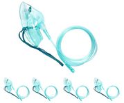 Adult Europe Standard Oxygen Mask with 6.6' Tubing and Adjustable Elastic Strap - 3 Packs - Size L+