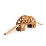 Bigjigs Rail Rickety Bridge - Collapsing Wooden Wild West Bridge, Includes 2 Track Pieces, Kids Train Set Accessories, Toddler Gifts For 3 Years Old +