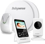 Babysense Video Baby Monitor with 2.4" Screen & Medically Certified Baby Movement Monitor with Real-Time No Breathing Motion Alerts, Tracks Breathing Motion Irregularity, Non-Contact, 2-in-1