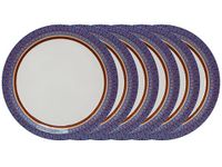 CREPON Dawat Melamine Dinner Set (Set of 6 Plate), Buffet Plates 13 Inch, Royal White Dinner Plates, Crockery Set for Dinning, BPA Free, Stain Proof, 100% Food Grade