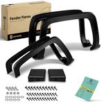 YHTAUTO OE Factory Style Fender Flares w/Hardware Kit Replacement for Chevy Silverado 1500 2014-2018, Silverado 2500 HD/3500 HD 2015-2019, Shiny Black, Set of 4, Front & Rear