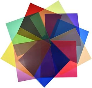 OTYMIOW 20Pcs Color Gels for Lighting 12 x 12 Inch Colored Plastic Sheets Transparent Color Film Lighting Gel Filter Plastic Sheets Correction for Film, Video, Photograph, Stage - 10 Colors