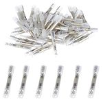 50 Pieces Heat Shrink Butt Connectors Kit, 26-24 AWG Clear Insulated Waterproof Electrical Wire Connectors Automotive Wire Crimp Terminals Butt Splices