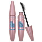 Maybelline New York Lash Sensational Volumizing and Thickening Waterproof Mascara, Black, Duo Bundle