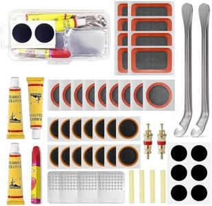 55 Piezas Parches Bicicleta, Kit de Reparación de Neumáticos para Bicicletas, Kit Repara Pinchazos Bicicleta, Kit Parches Bicicleta, para Todo Tipo de Bicis Bicicletas de Carretera, Montaña, Cercanías