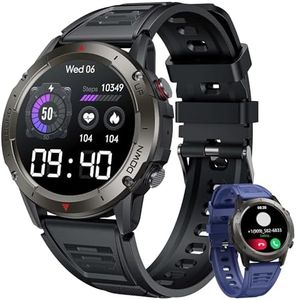 Smartwatch Hombre Reloj Inteligente Llamadas: 1,42" Smart Watch Redondo con Tension Arterial Pulsometro Cuenta Pasos Deportivo Pulsera Actividad IP68 Impermeable Reloj Digital para iPhone Android