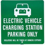 Electric Vehicle Charging Station Parking Only Sign, PVC Waterproof Sticker