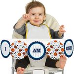 Big Dot of Happiness Go Fight Win - Sports 1st Birthday - I Am One - First Birthday High Chair Banner