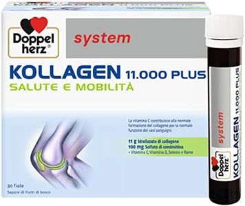 Doppelherz system KOLLAGEN 11000 PLUS - Integratore Alimentare per Ossa, Articolazioni e Tendini con Collagene, Vitamine, Oligoelementi e Altro - Senza Glutine e Lattosio - 30 Fiale