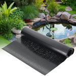 MIKIICOCO Pond Liner, 3m x 3m Waterproof Flexible Fish Pond Liner, Garden Preformed Membrane Lining for Fish Ponds Landscaping