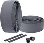 BBB Cycling Bike Handlebar Tape Road Bike I Foam Grip Bike Tape I Includes Handlebar Plugs I RaceRibbon BHT-01 Grey