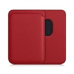 kwmobile Card Holder Compatible with Apple iPhone 16/15 / 14/13 / 12 Series - Magnetic Card Holder - Compatible with MagSafe - Red