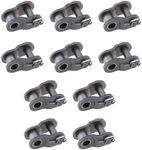 LT Easiyl 10PCS 3/8" Pitch Manganese Steel Chain Connector Power Transmission Chain Offset Half Link Roller 06C Chain Standard Chain End Connector Split Links