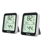 Govee Room Thermometer Hygrometer, 2Pack Bluetooth Digital Indoor Humidity Meter with Smart Alert and Data Storage, Temperature Monitor for Baby Greenhouse