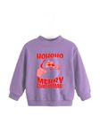 Istyle Can Santa Printed Christmas Full Sleeve Solid Sweatshirt for Boys (1 Year-7 Year) Lavender