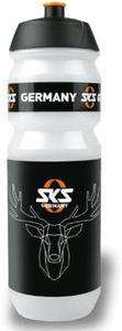 SKS GERMANY Hirsch Bottle Large 750 ML Design de cerf, Accessoires de vélo Fermeture Shiva, pour Tous Les Porte-bidons Courants, Valve Push-Pull Anti-Fuite Unisex-Adult, Transparent, 750ml