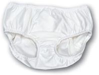 Adult Swim Diapers - Reusable Diaper for the Pool (S-Waist: 26-36; Leg: 17-23, White) by Swimsters