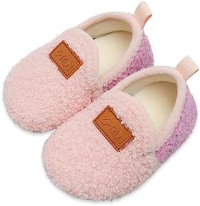 L-RUN Toddler Slipper Girls/Boys Home Slipper Shoes Slip on Pink 5.5-6 Infant=EU22-23