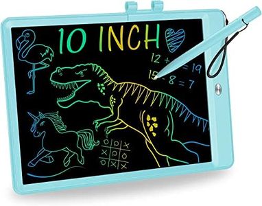 LCD Writing Tablet, 10 Inch Colorful Toddler Doodle Board Drawing Tablet, Erasable Reusable Electronic Drawing Pads, Educational and Learning Toy for 3-6 Years Old Boy and Girls (Blue)