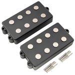Artec MMC4 Ceramic Magnet Soapbar Style Bass Pickup Neck Bridge Pickups Set 12.6K for 4-String MusicMan Style Bass, Black