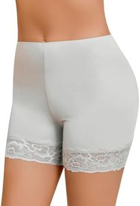 Avidlove Slip Shorts for Under Dress Comfortable Boyshorts Panties Boxer Briefs for Women Light Gray XXL