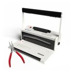 TruBind Coil Binding Machine with Electric Coil Inserter and Adjustable Side Margin | 20 Sheet Punch Capacity | Bind up to 440 Sheets | 46 Fully Disengageable Dies | 4:1 Pitch | 2-Year Warranty