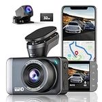 JOMISE D530 Dash Cam Front and Rear, 4K UHD Dashcam, 3" Screen 170° Wide Angle Car Camera Dash Cam, Starvis Sensor, Night Vision, Built-in WiFi GPS, 24H Parking Mode, WDR, Free 32GB Card