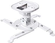 Amazon Basics - Tilting Projector Bracket Mount for Ceiling and Wall, Universal design mounting holes from 2.4" - 19.07", 15 kg / 33lbs Capacity, White