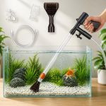 VAYINATO® 3 in 1 Aquarium Gravel Cleaner Water Changer with Glass Algae Scrapper Suitable for Aquarium Height 92Cm(Gun Type Ql-09G) by Petzlifeworld