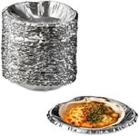 MT Products Aluminum Foil Clamshells - Pack of 50 Mini Pans for Baking Clam Shells - Disposable Pie Tins - Plate for Serving All Types of Clam Pies