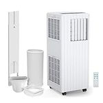 Portable Air Conditioner 9000BTU 3 In1 Air Conditioning Unit, Dehumidifier 42L/Day, Cooler, Fan with 2 Speeds, Digital Display & Remote Control, 24 Hours Timer for Homes Rooms